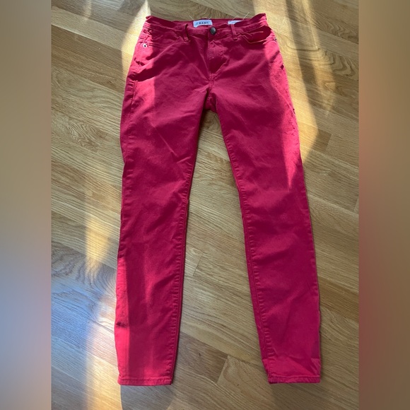 Frame Denim Le high skinny Vibrant Red Pants 26 - Picture 1 of 3